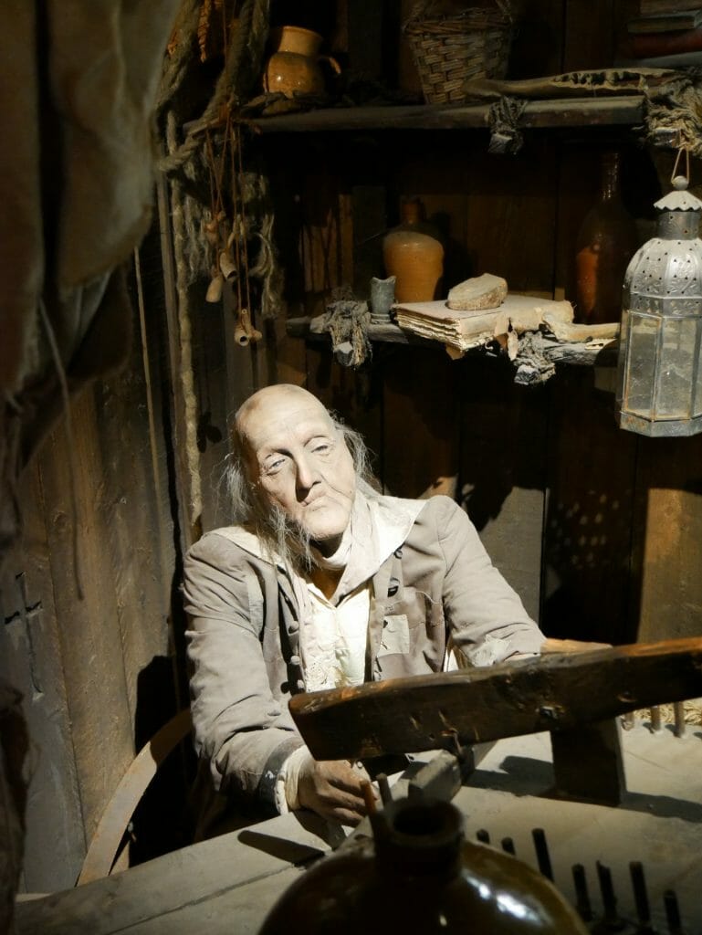 Clink Prison Museum model of man at desk