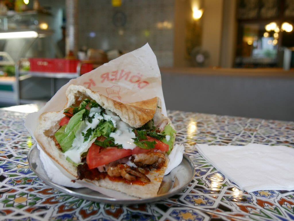 A Shawarma meal on a dish
